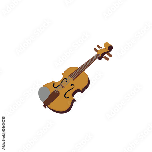 Violin instrument music classical vector illustration