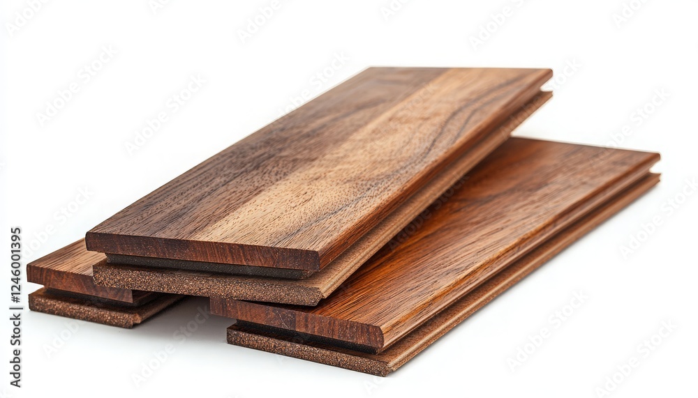 Stack of Wooden Floorboards Showcasing Natural Grain Patterns and Smooth Finish on a Clean White Background for Home Improvement and Interior Design Projects Stack of Wooden Floorboards Showcasing Natural Grain Patterns and Smooth Finish on a Clean White Background for Home Improvement and Interior Design Projects