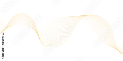 Abstract wavy and curve line on transparent background. Gray curved line for banner design and frequency sound wave line. Future technology concept.