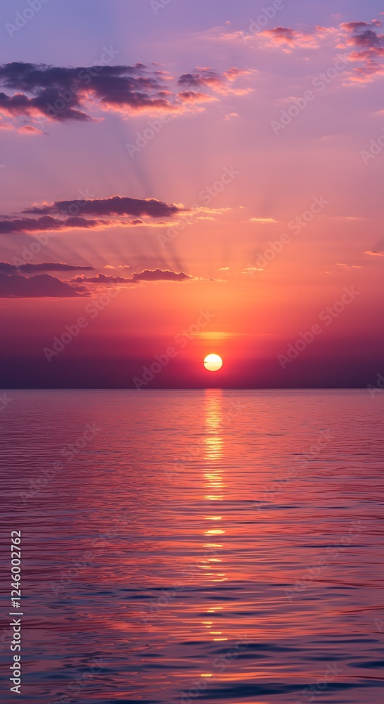 Naklejka premium Sunset view from the coast