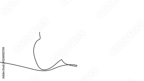 One line drawing animation of people help the others. Young man helping the other man who have fallen show solidarity gesture. Humanitarian day. Mutual support concept. Animation video
