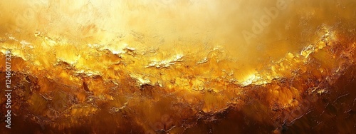 gold textured background elegant vintage antique yellow brown richly layered oil painting warm glow photo