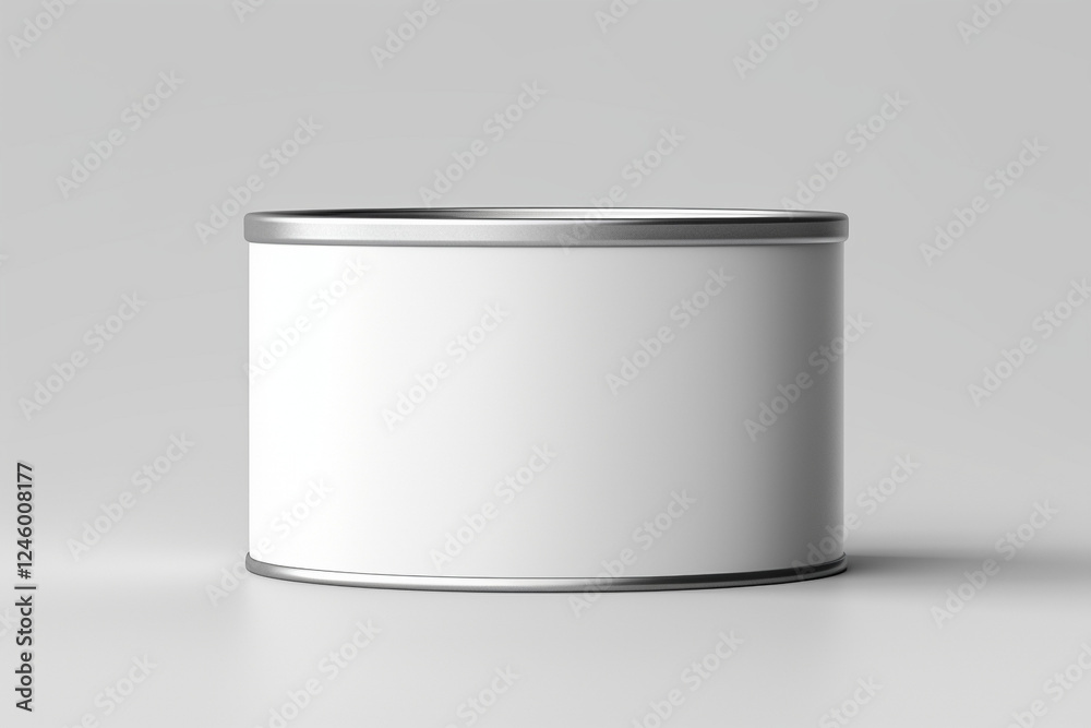 A tin can to sell the product. Tin can mocap. Space for text and logo. A tin can to sell the product. Tin can mocap. Space for text and logo.