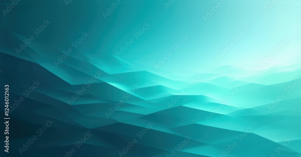 Deep ocean gradient fading from dark teal to glowing turquoise, with subtle noise texture and geometric forms, creating a serene and dynamic underwater landscape Deep ocean gradient fading from dark teal to glowing turquoise, with subtle noise texture and geometric forms, creating a serene and dynamic underwater landscape