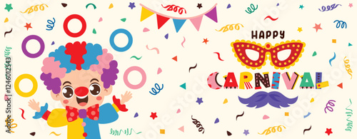 Carnival Drawing With Colorful Elements