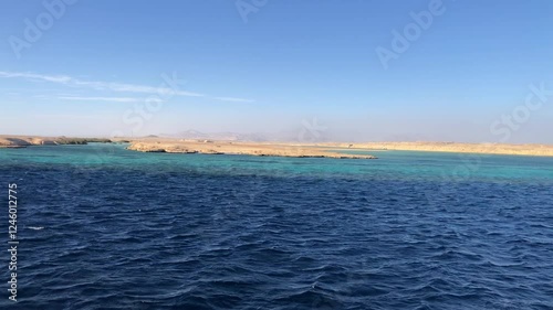 View from the red sea on Ras Mohammed National Park . Egypt, Sharm El Sheikh,