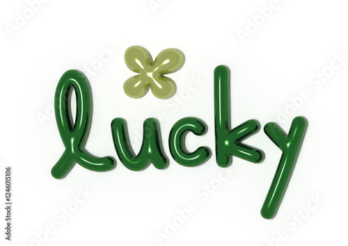 lucky typography
크롬효과를 입힌 풍선형태의 타이포입니다.