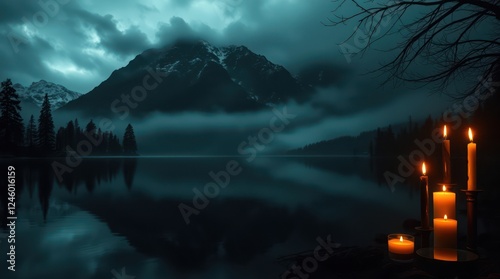sunrise over the lake