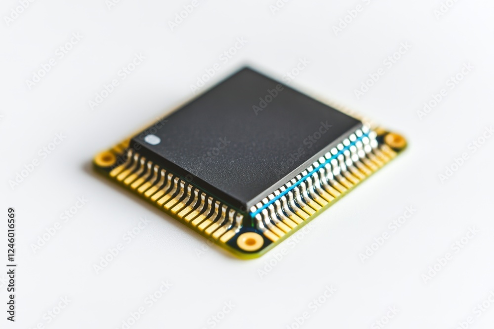 Microchip processor isolated on white background Microchip processor isolated on white background
