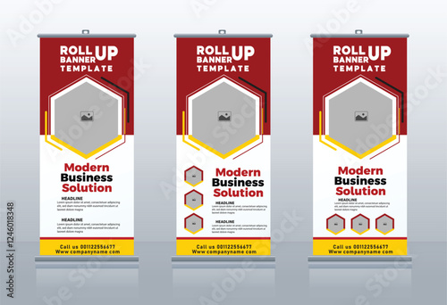 Business Roll Up  Standee Design template set
