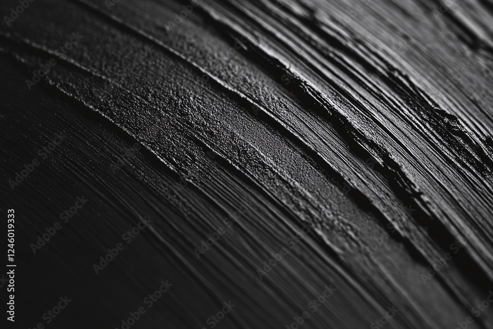Fototapeta premium Textured Abstract Black Background with Rough Painterly Brush Strokes and Matte Finish
