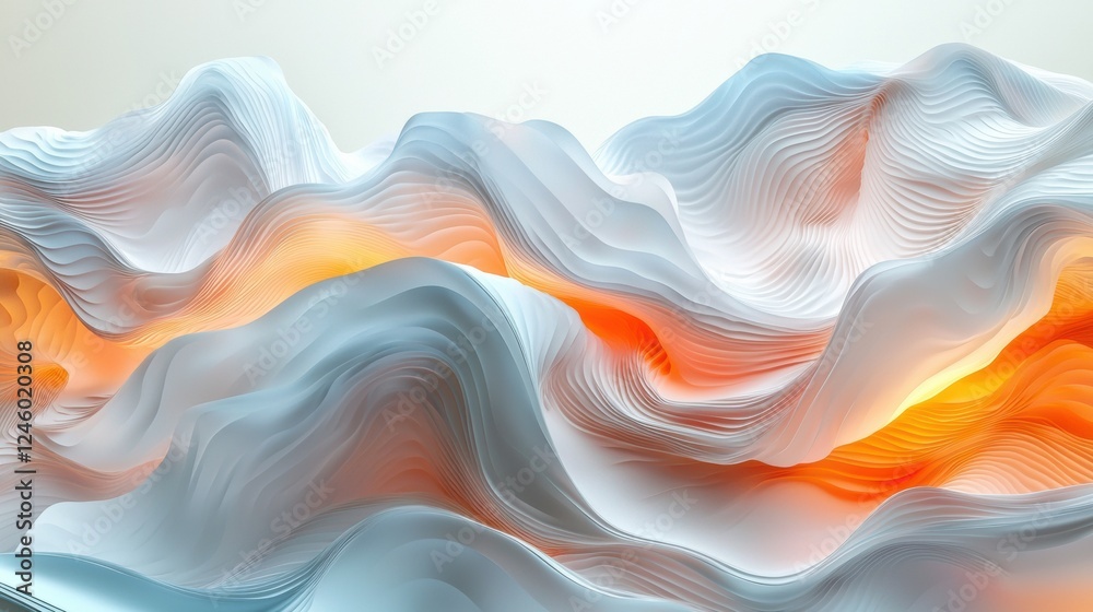 Obraz premium Abstract Colorful Waves of Soft Flowing Shapes and Textures