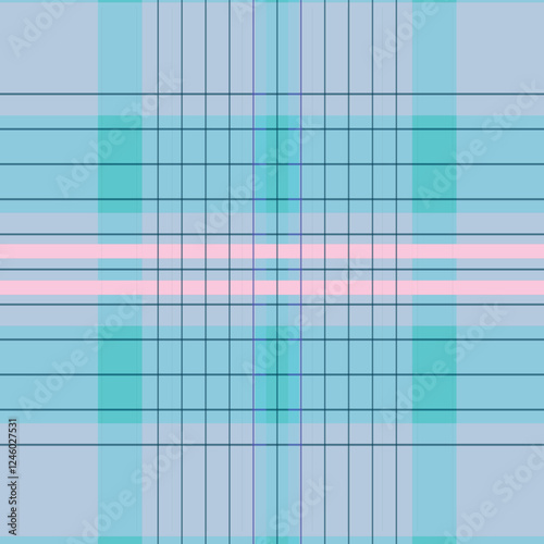 Tartan check plaid pattern. Seamless simple textured dark plaid vector illustration for flannel shirt, blanket, duvet cover, other textile print.