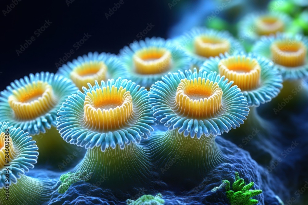 Microscopic view of coral polyps showcasing marine biodiversity and oceanic life
Microscopic view of coral polyps showcasing marine biodiversity and oceanic life