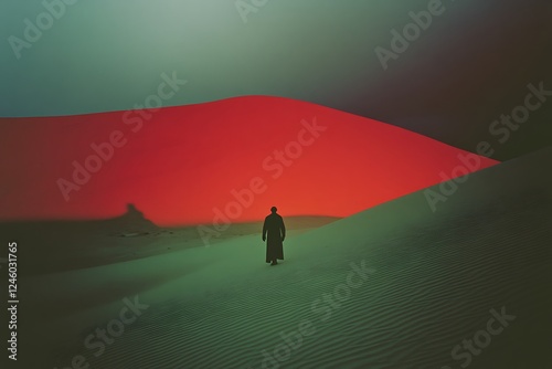 Solitude in the Desert: A Vivid Landscape photo