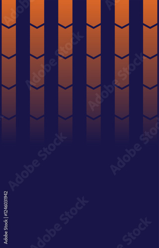 orange vertical step and repeat pattern