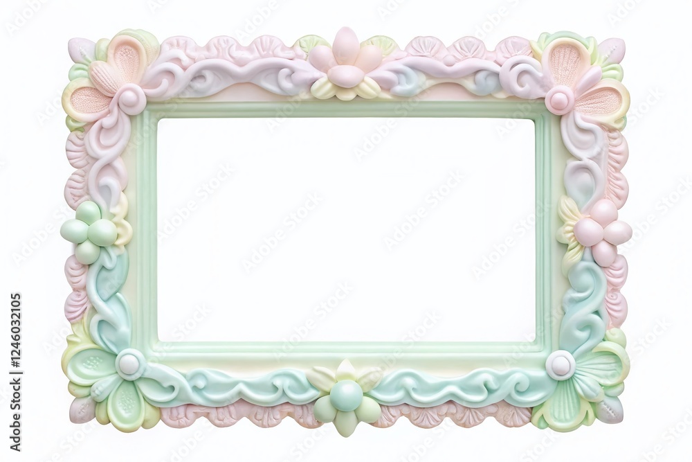Pastel Frame Border: Elegant, Whimsical Rounded Frame for Design Projects Pastel Frame Border: Elegant, Whimsical Rounded Frame for Design Projects