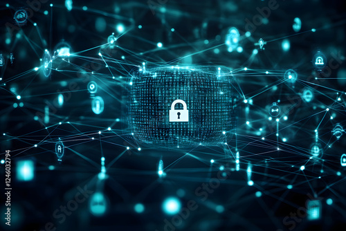 Digital Web of Security: An Abstract Representation of Data Privacy and Encryption in the Online World