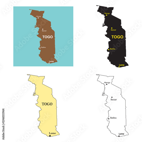 Togo country map