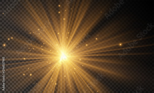 Light effect set. Glow isolated white transparent light effect set, lens flare, explosion, glitter, dust, line, sun flash, spark and stars, spotlight, curve twirl. Sunlight, abstract special effect.