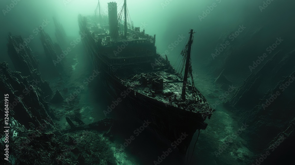 An Enigmatic Sunken Ship Lies Beneath The Ocean Depths An Enigmatic Sunken Ship Lies Beneath The Ocean Depths