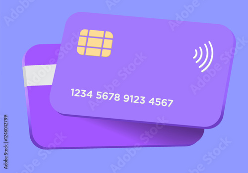 Credit card 3d vecter