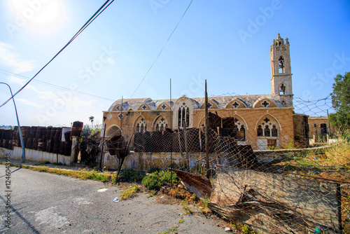 Abandoned catholic church in the Varosha quarter in Famagusta (Magosa) Cyprus