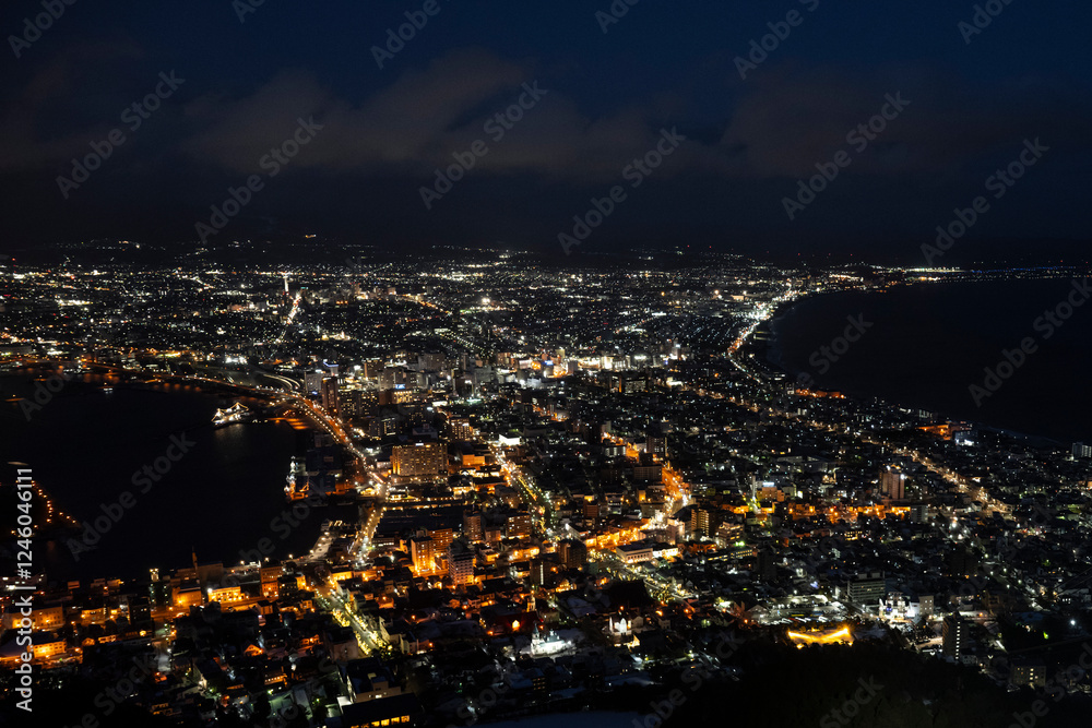 Fototapeta premium nightscape in hakodate mountain
