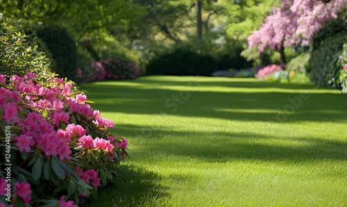 Wallpaper Mural Azalea flowers are in full bloom in the garden, Generative AI Torontodigital.ca