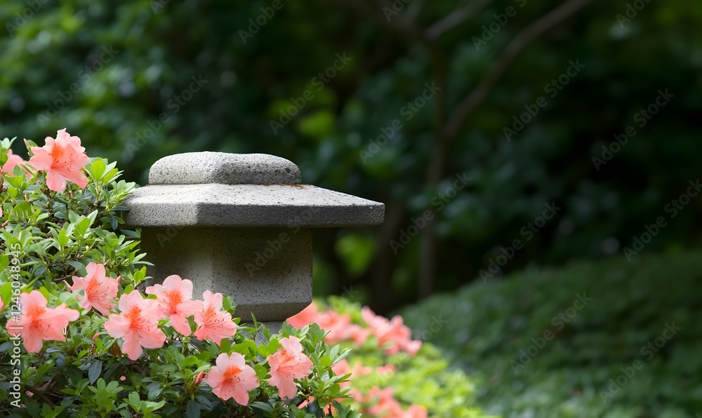 Azalea flowers are in full bloom in the garden, Generative AI Azalea flowers are in full bloom in the garden, Generative AI
