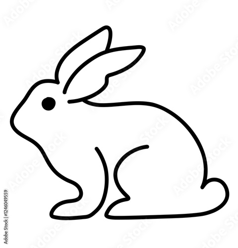 black bunny rabbit silhouette easter icon svg symbol illustration spring season garden park pet