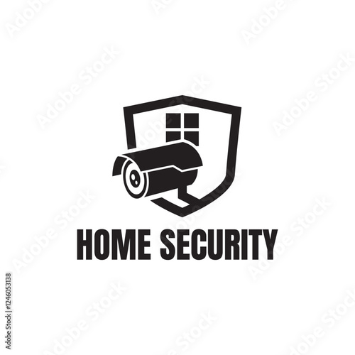 Home cctv vector logo template. House Secure Camera CCTV Logo Template Design Vector, Emblem, Concept Design, Creative Symbol, Icon