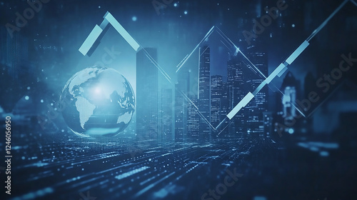  Abstract background with vibrant blue and white diagonal lines, grunge texture, ideal for technology, corporate,