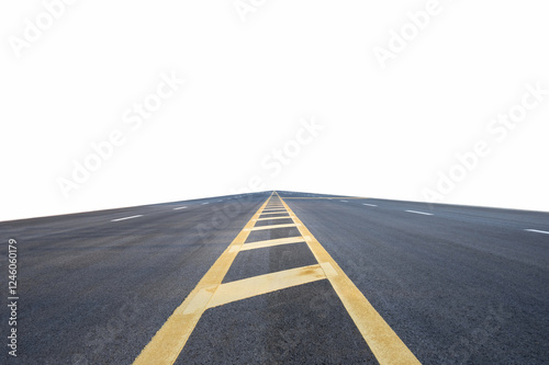 Obraz na płótnie asphalt road isolated with clipping path w salonie