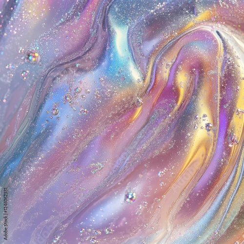 Pastel Iridescent Fluid Flow