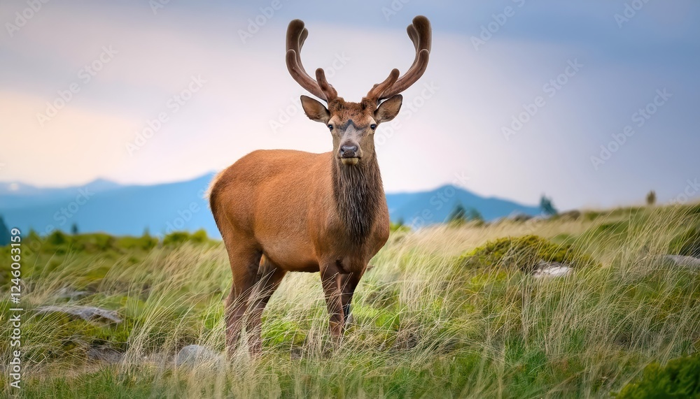 Majestic Elk Grazing Against a Snowy Canadian Backdrop A Winter Wonderland Captured at Dawn, Featuring the Grace of Canadas National Symbol. Majestic Elk Grazing Against a Snowy Canadian Backdrop A Winter Wonderland Captured at Dawn, Featuring the Grace of Canadas National Symbol.