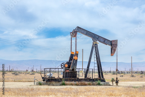 pump jacks for oil drilling in Lost Hills , California