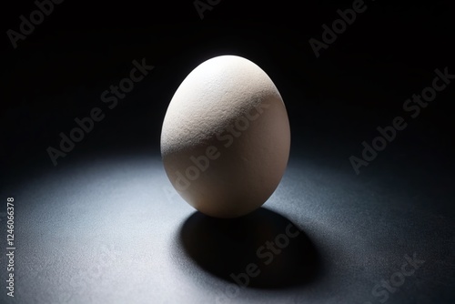 Single Egg on Black Background - Aerial Drone Shot Photography photo