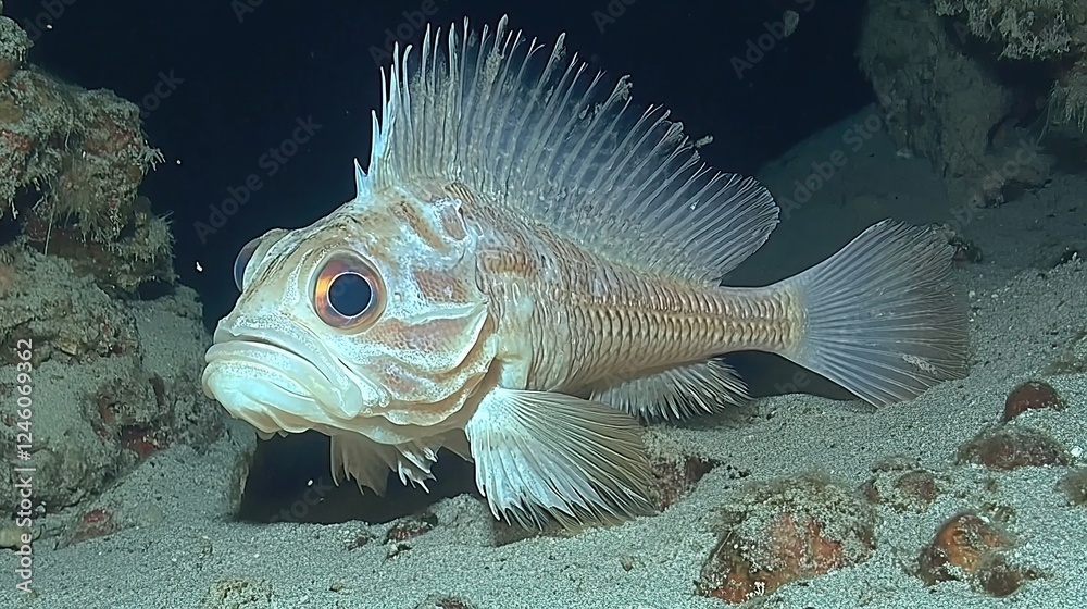 Scorpionfish seabed ocean night habitat wildlife Scorpionfish seabed ocean night habitat wildlife