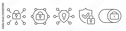 lock icon. lock icon set