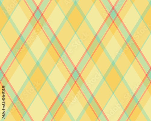 Argyle pattern of geometric rhombus. Harlequin check wallpaper design. Classic diamond shaped textile material for web background, print fabric clothing, sweater, wrapping paper, gift card, invitation