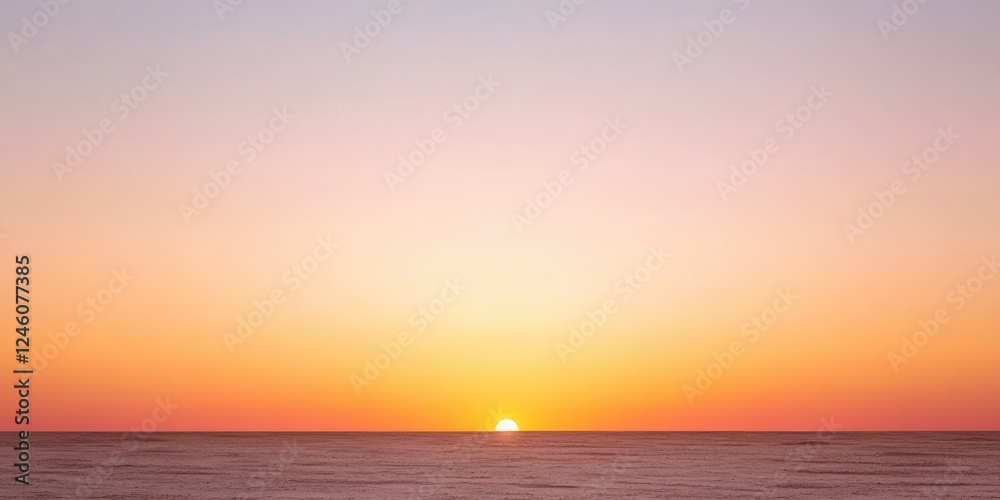 Serene sunset over calm ocean waters Serene sunset over calm ocean waters
