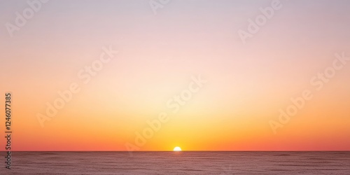 Serene sunset over calm ocean waters
