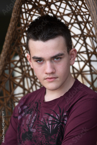 portrait of teenage boy