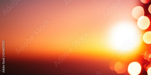 Soft sunset glow with bokeh effect