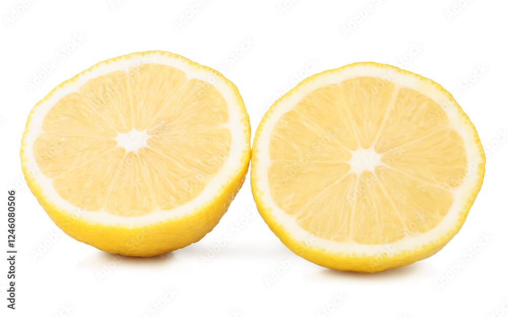 Lemon slices isolated on a white background. Lemon slices isolated on a white background.