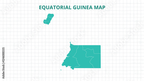A Map highlighting Equatorial Guinea Map, Equatorial Guinea modern map with Grey Color Hi detailed Vector, geographical borders