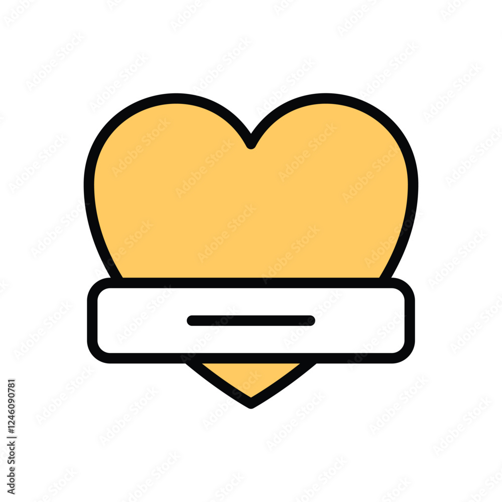 Love Ribbon vector icon