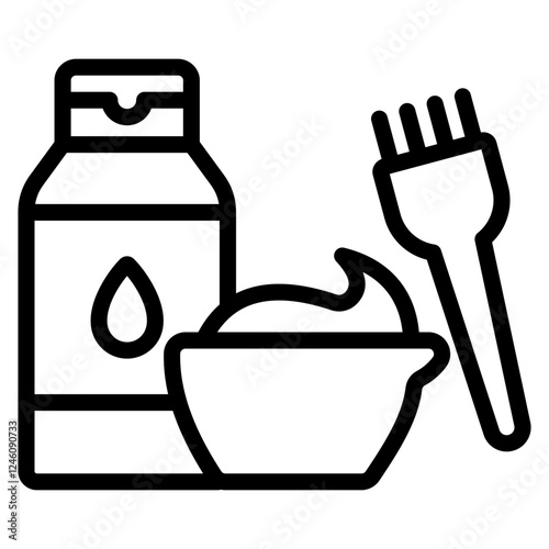 Hair Color Outline Icon