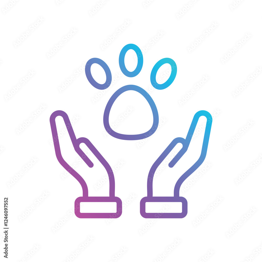 Obraz premium Animal Welfare vector icon